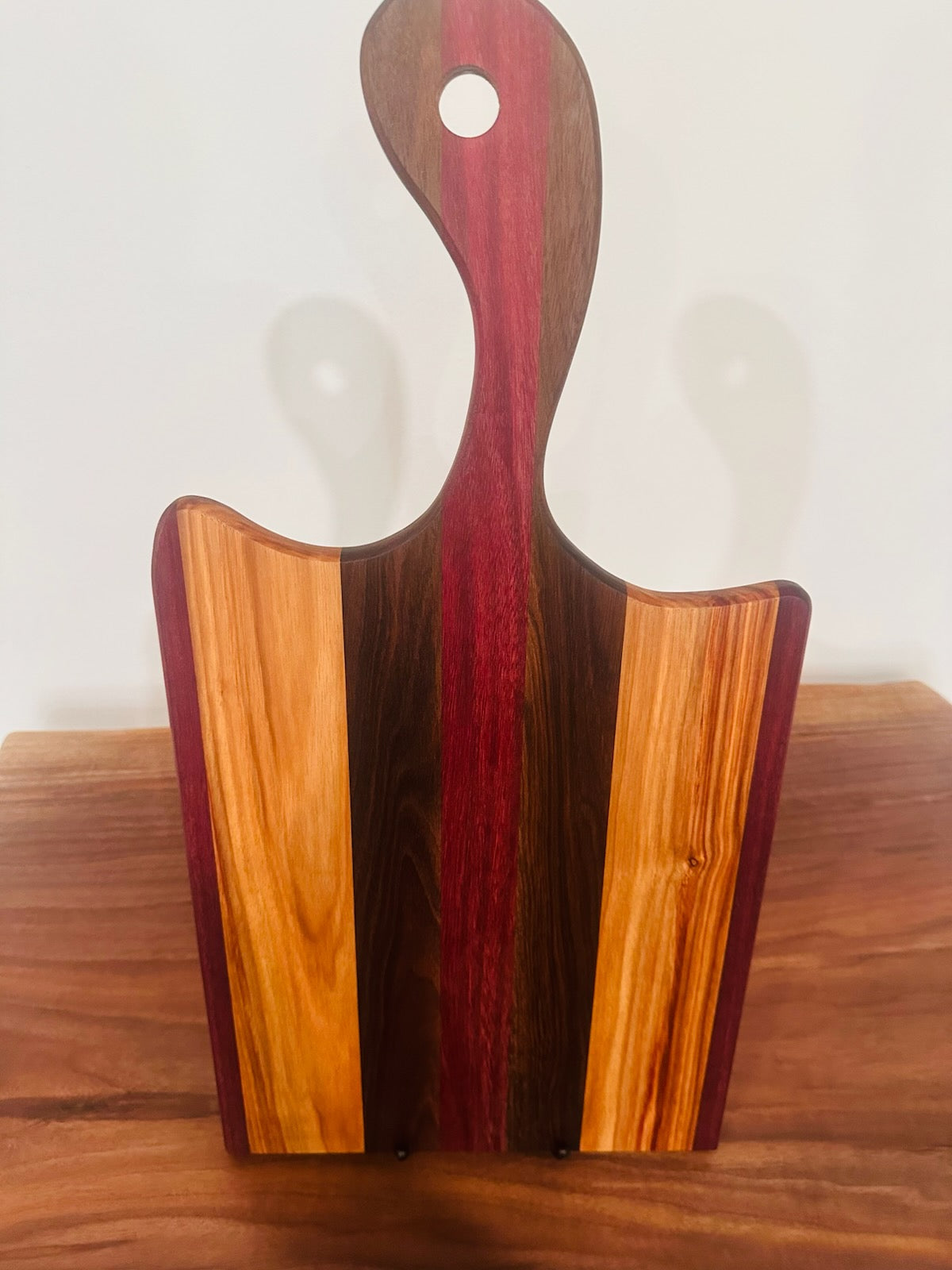 Canary Wood and Purpleheart Charcuterie Board