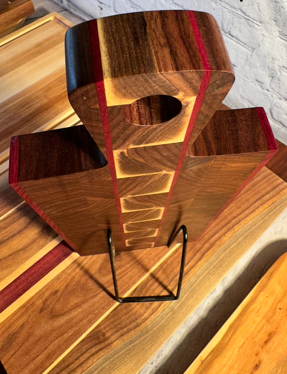 Walnut and Purpleheart End Grain