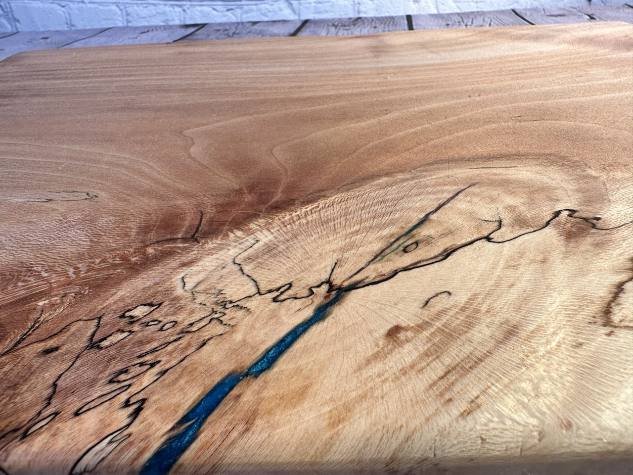Sycamore with Electric Blue Epoxy