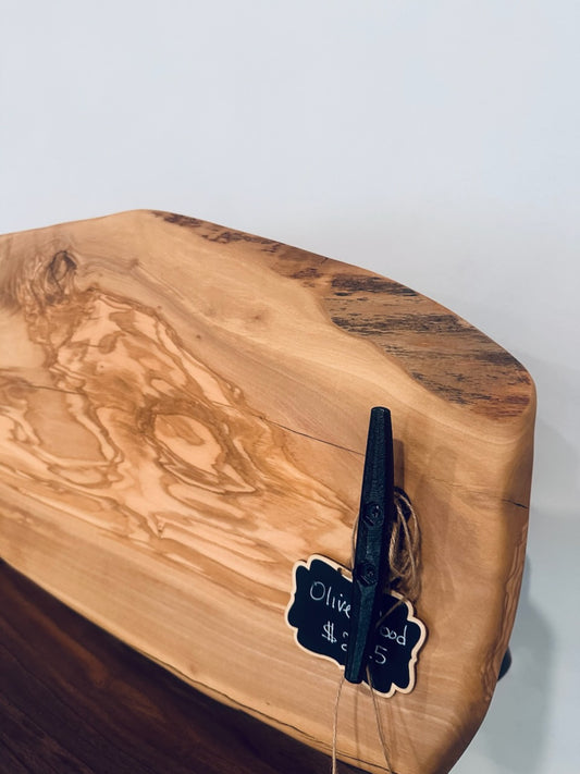 Olivewood Tray with Dock Cleat Handles