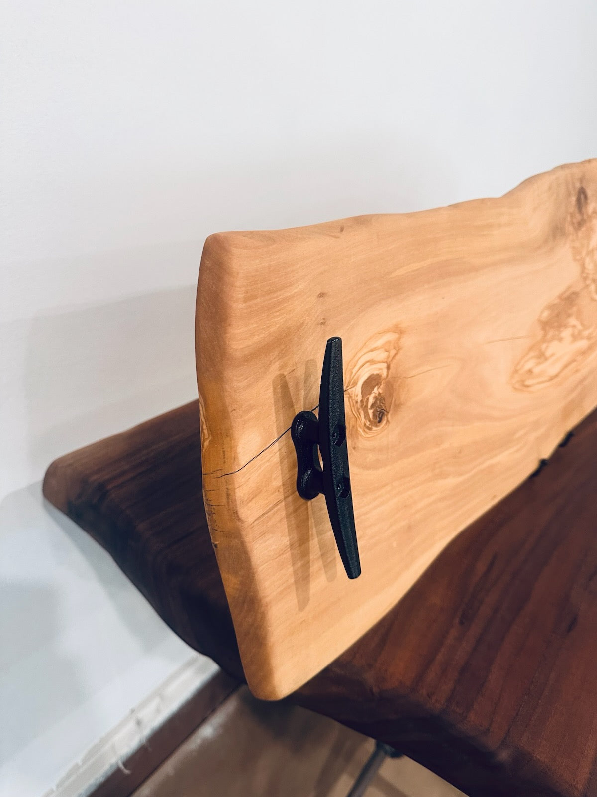 Olivewood Tray with Dock Cleat Handles
