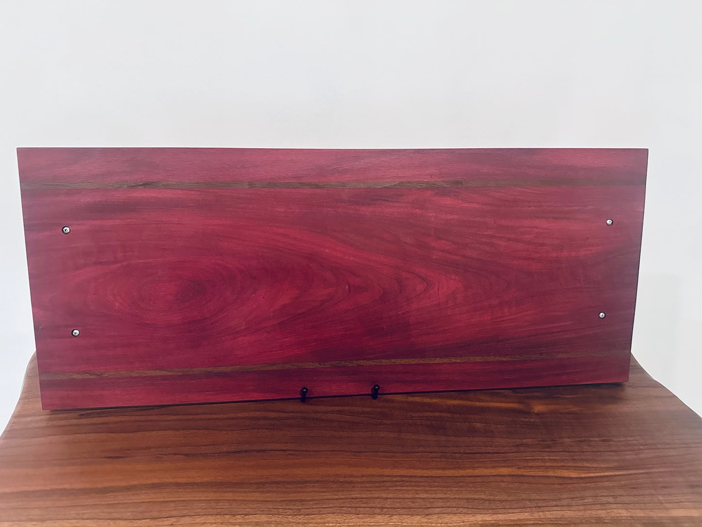 Purpleheart Tray with Walnut Wood Handles