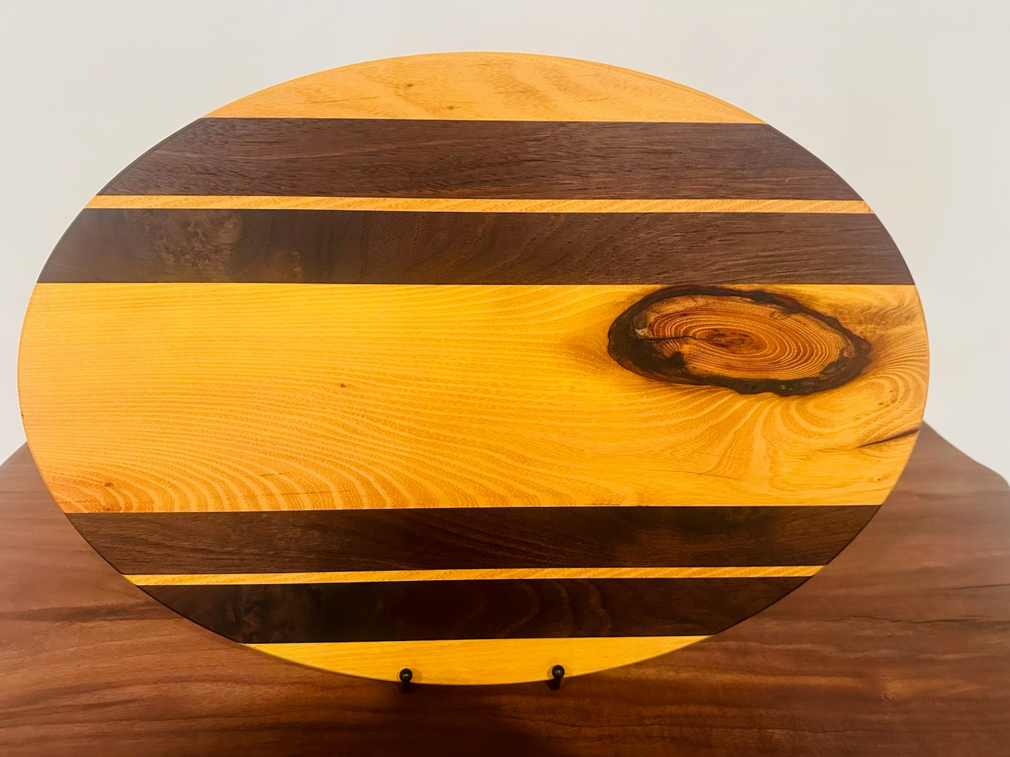 Osage Orange and Peruvian Walnut Tray w/ Dock Cleat Handles