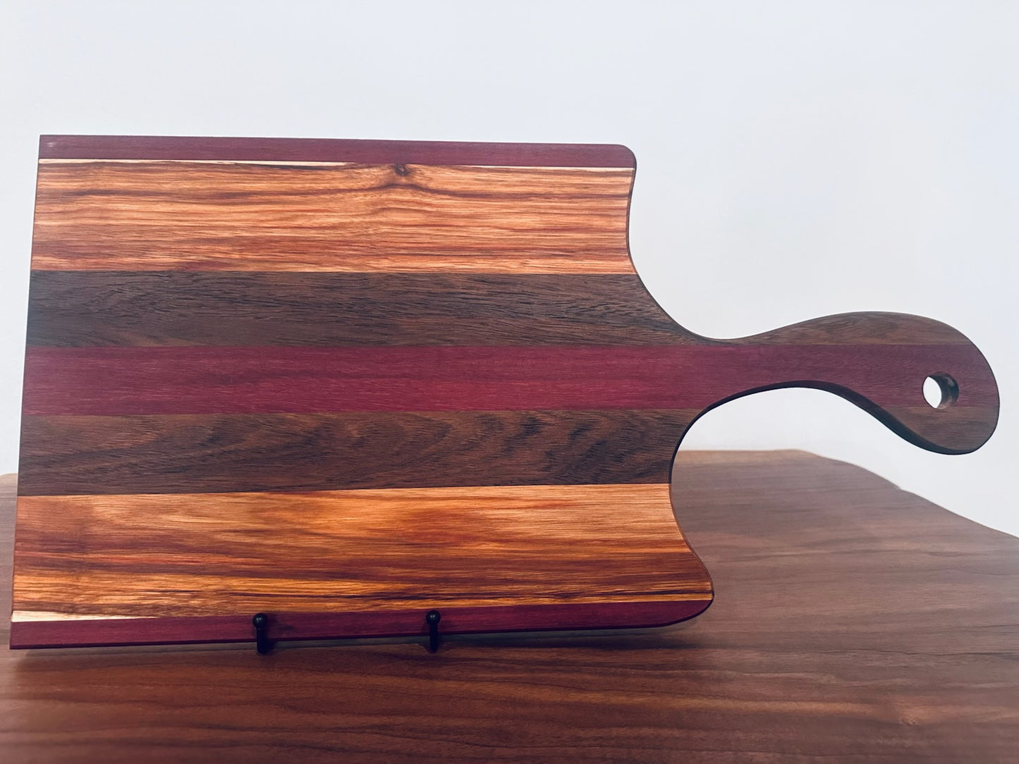 Canary Wood and Purpleheart Charcuterie Board