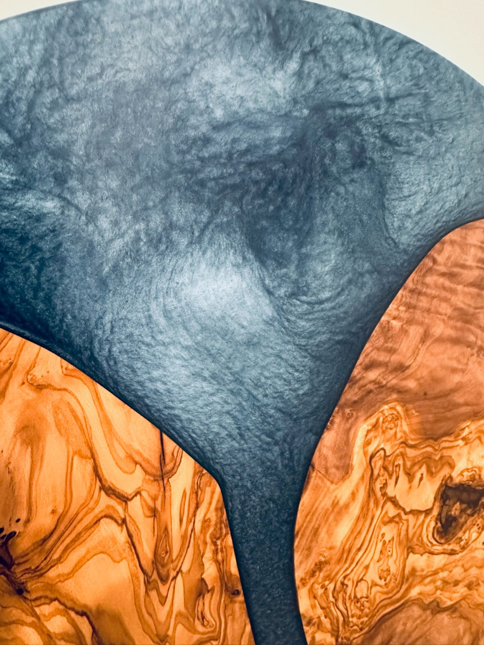 Olivewood and Epoxy Round Charcuterie Board