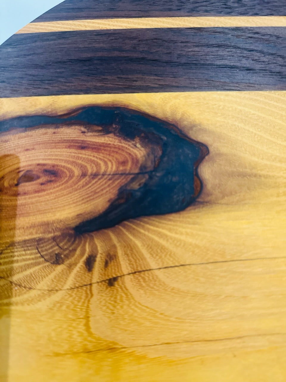 Osage Orange and Peruvian Walnut Tray w/ Dock Cleat Handles